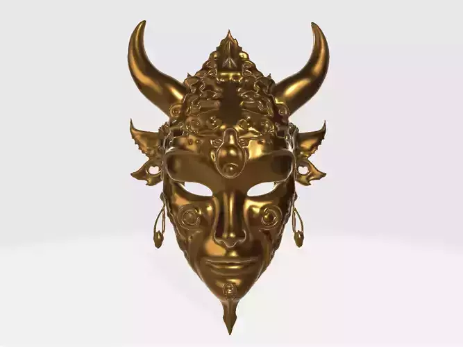 Golden Divine Demon Mask
