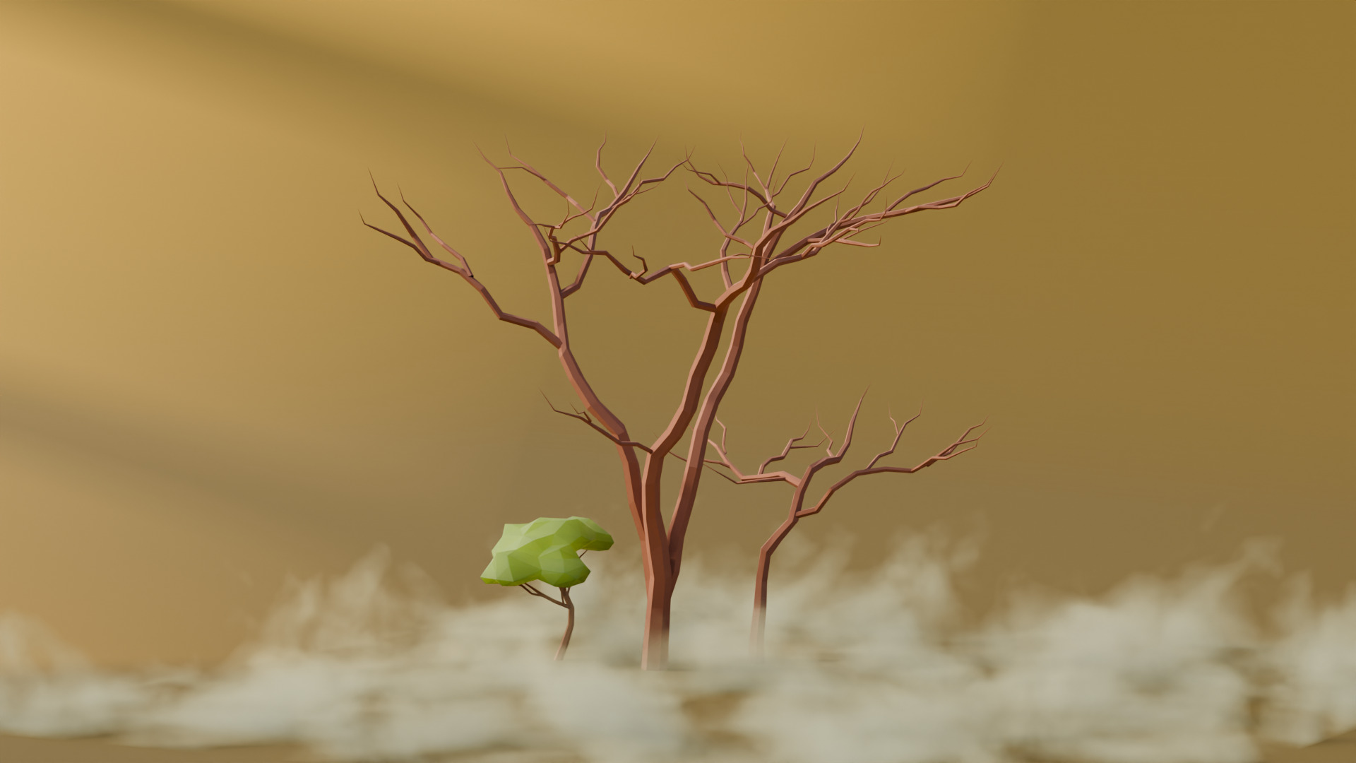 Low Poly Savanna Trees Low-poly 3D model_9