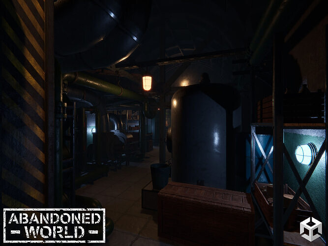 Modular Mini Bunker for Unity Low-poly 3D model