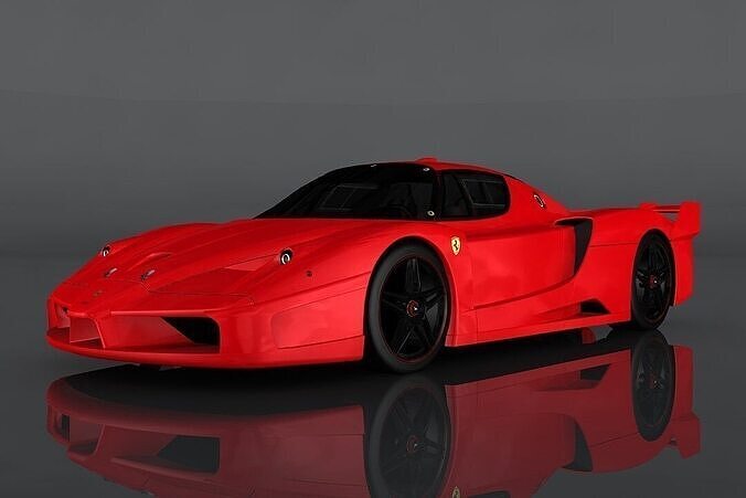 Ferrari FXX Low-poly 3D model