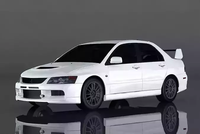 Mitsubishi Lancer Evolution IX MR 2006  Low-poly 3D model