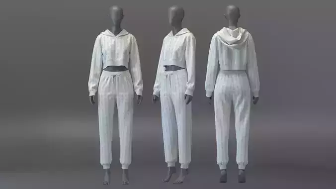 Cable Knit Hoodie and Joggers Set