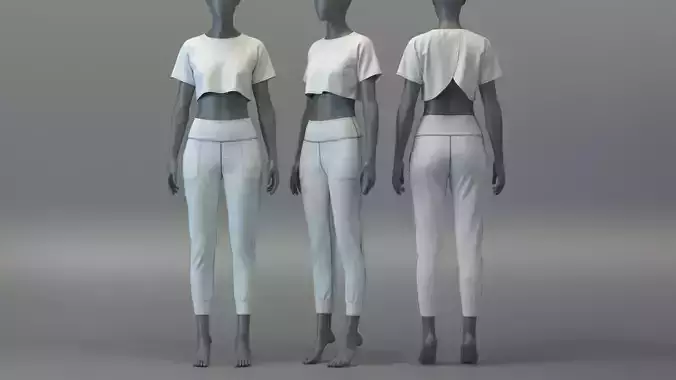 Cropped Top and Joggers Set