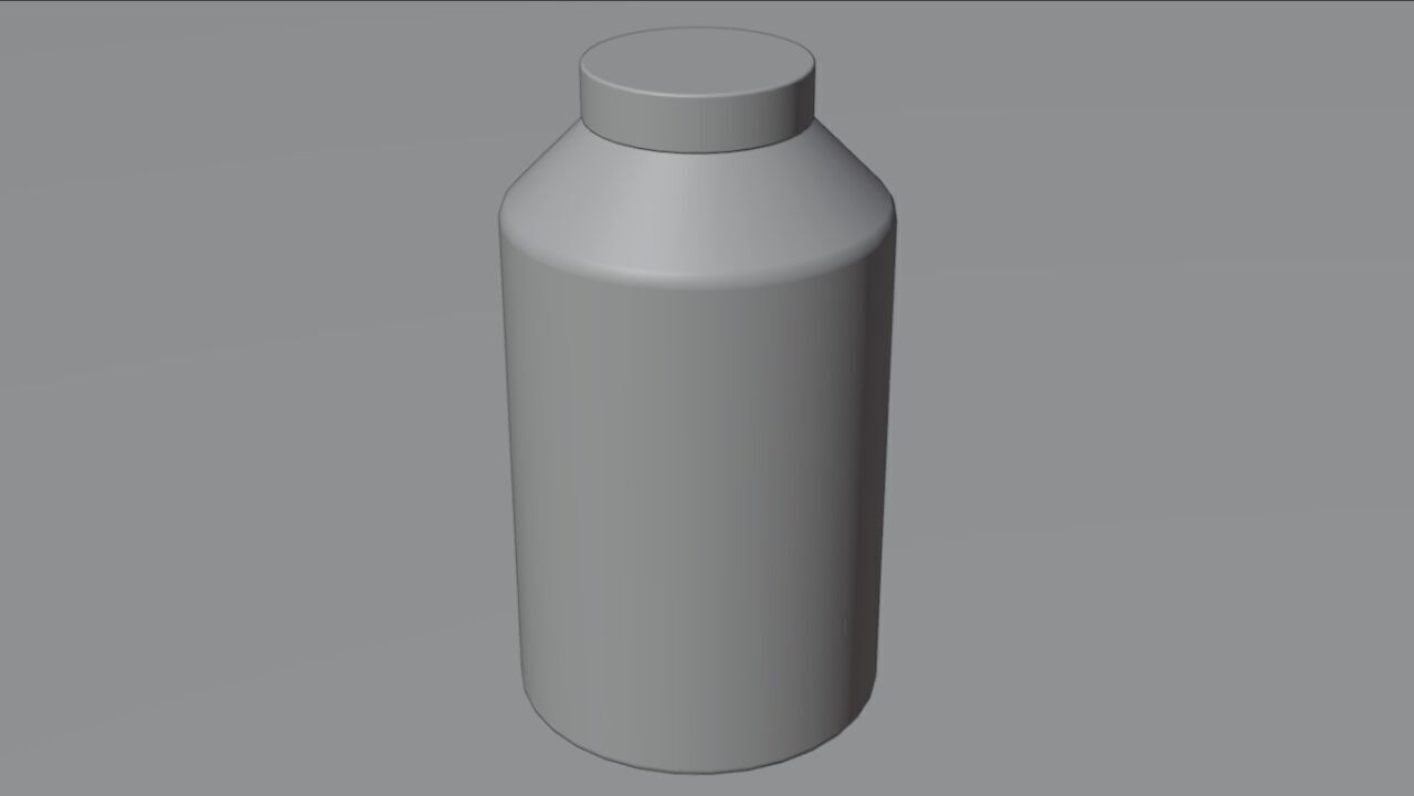 Recipiente de medicina 3D model_2