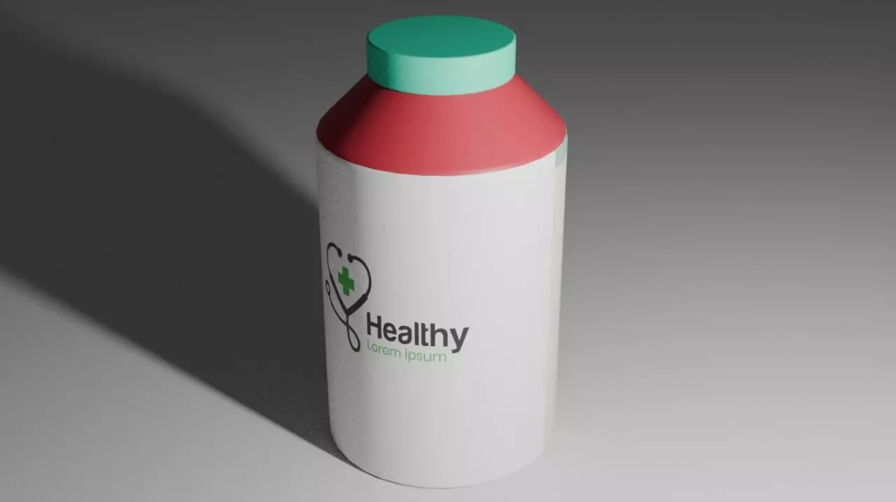 Recipiente de medicina 3D model_0