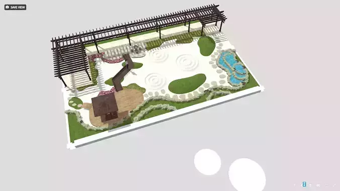 Complete Japanese Garden Kit  3D Model SKP FBX OBJ STL 3D model