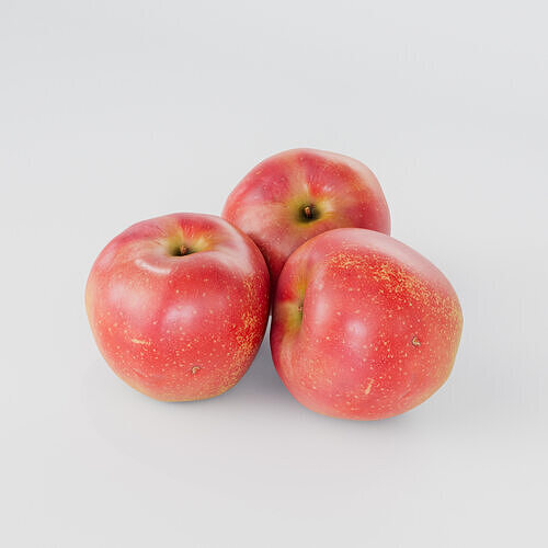 Apple 3D model Bundle Pack Low-poly 3D model 2
