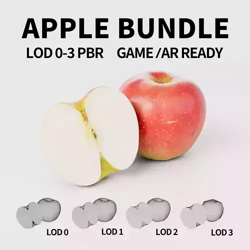 Apple 3D model Bundle Pack