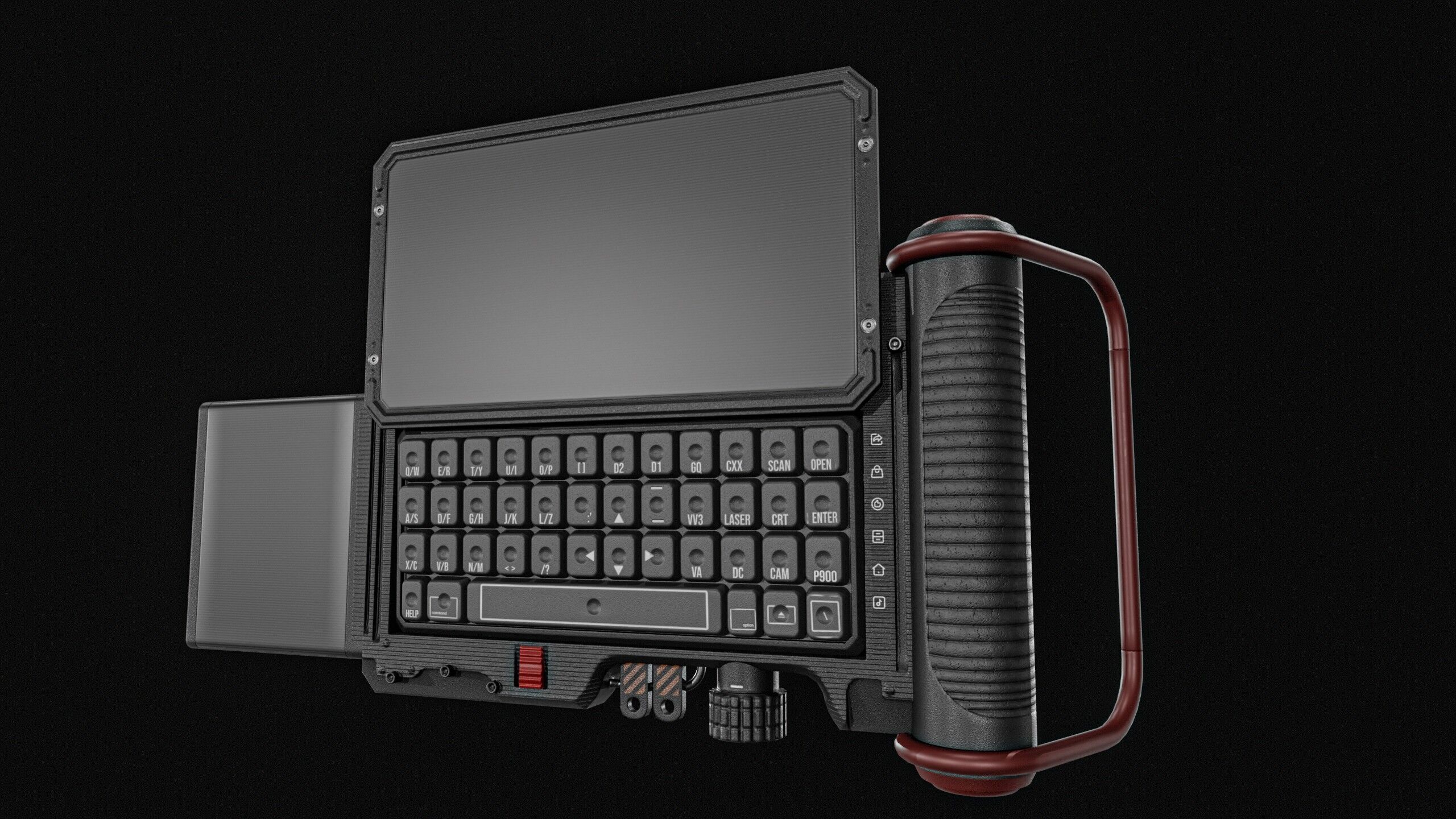 Sci fi Device Gps Scanner Low-poly 3D model_2