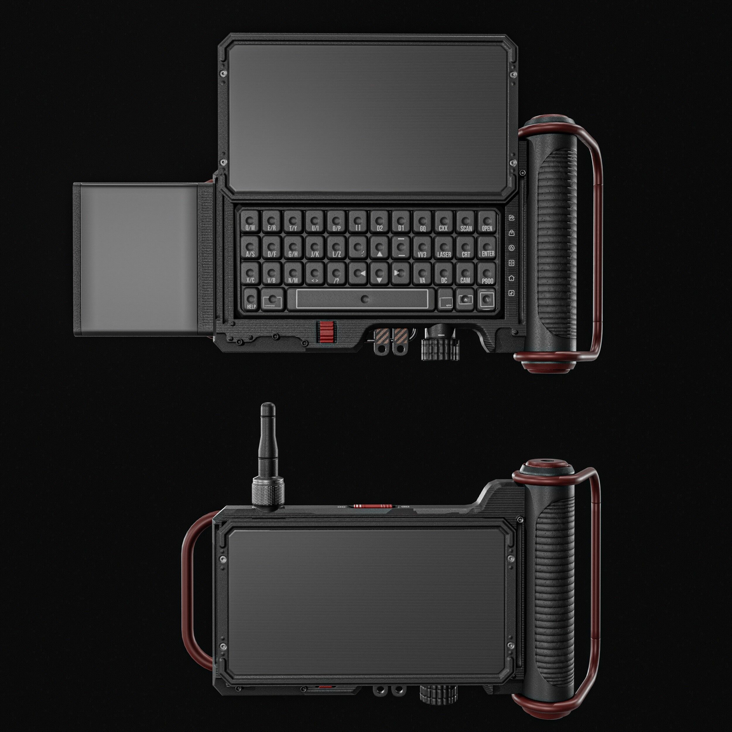 Sci fi Device Gps Scanner Low-poly 3D model_23