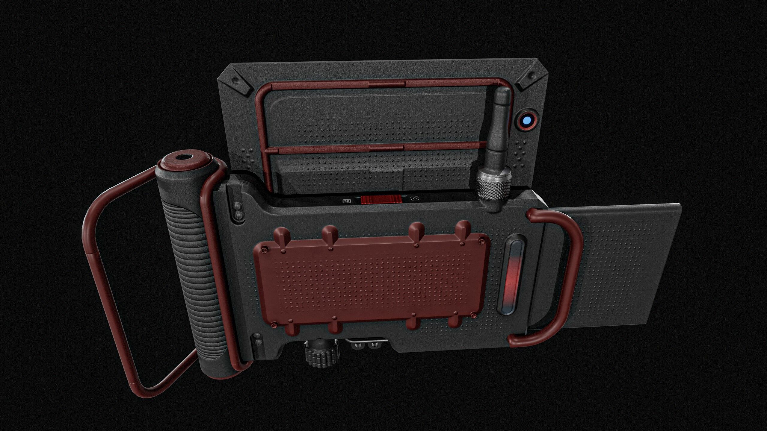 Sci fi Device Gps Scanner Low-poly 3D model_15