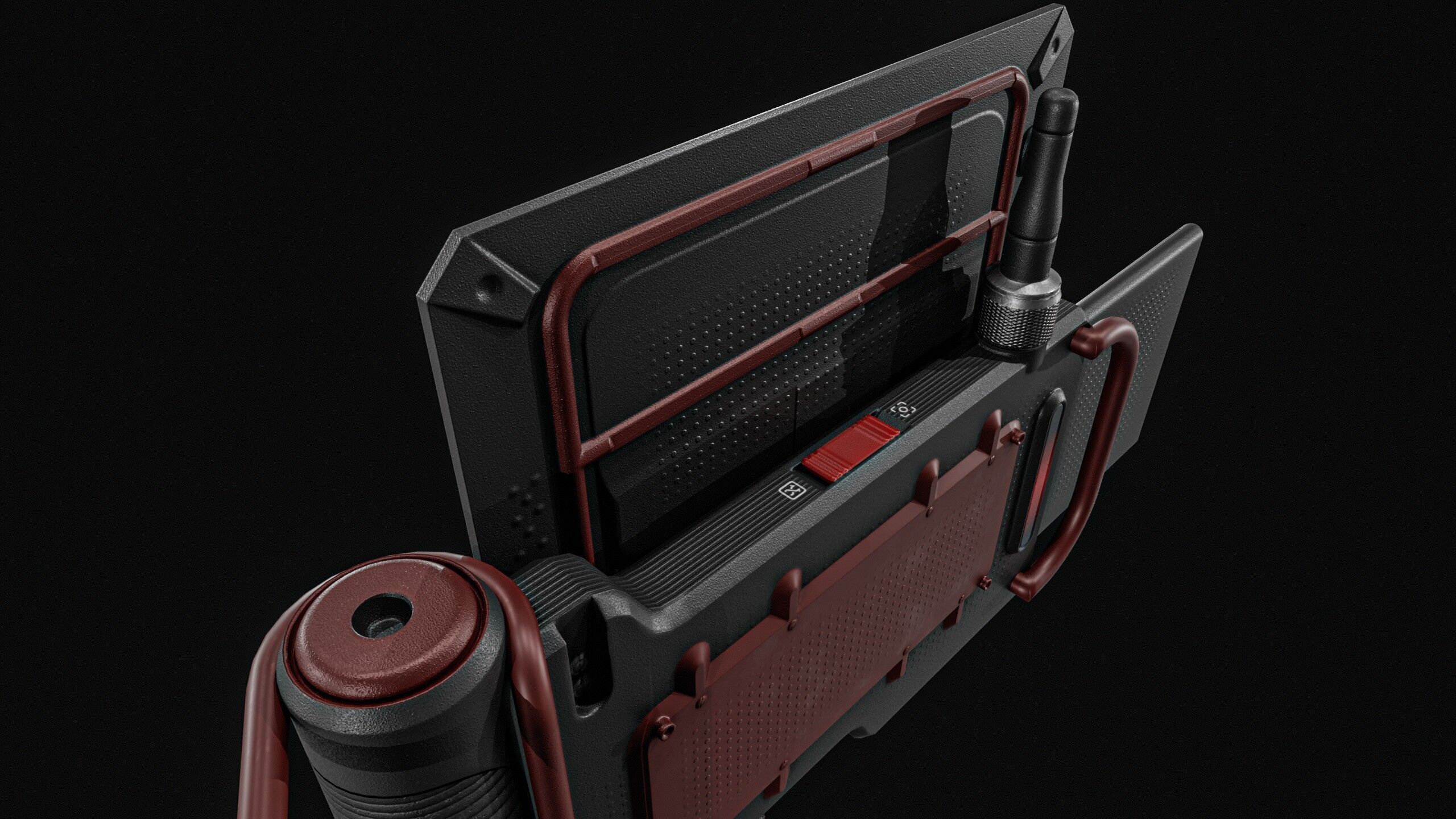 Sci fi Device Gps Scanner Low-poly 3D model_24