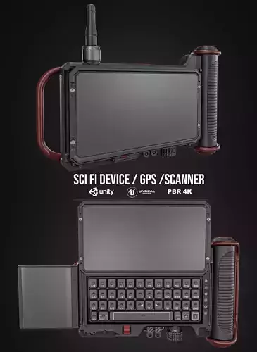 Sci fi Device Gps Scanner Low-poly 3D model