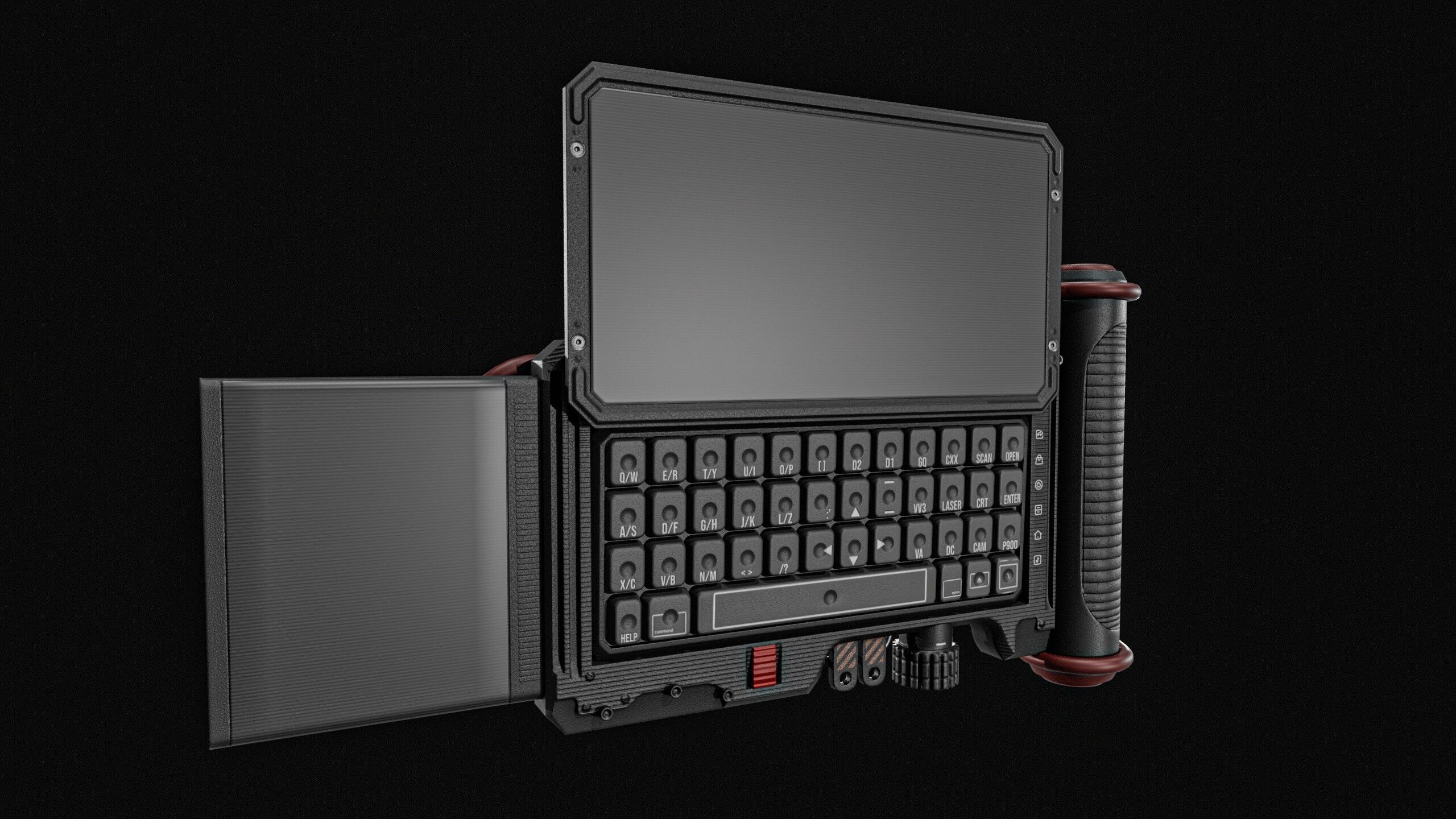 Sci fi Device Gps Scanner Low-poly 3D model_1