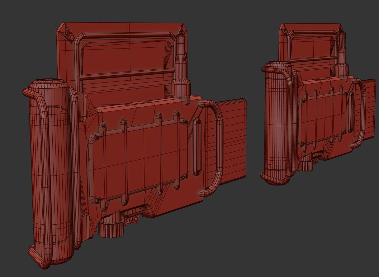 Sci fi Device Gps Scanner Low-poly 3D model_31