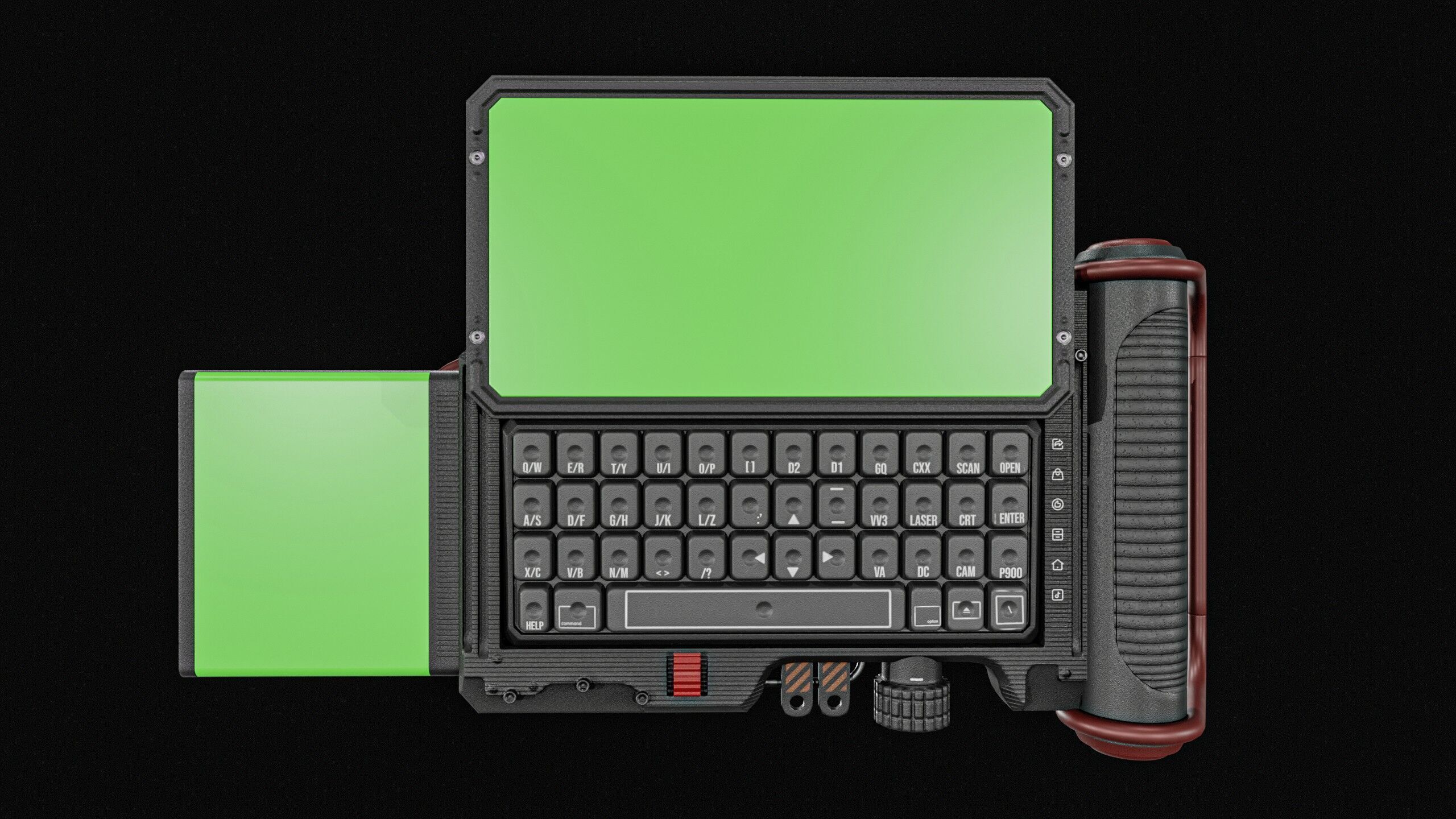 Sci fi Device Gps Scanner Low-poly 3D model_11