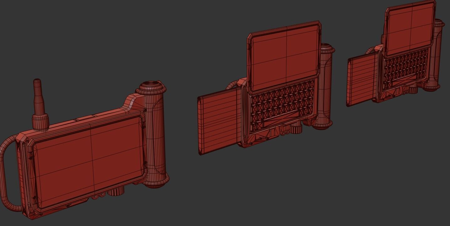 Sci fi Device Gps Scanner Low-poly 3D model_34