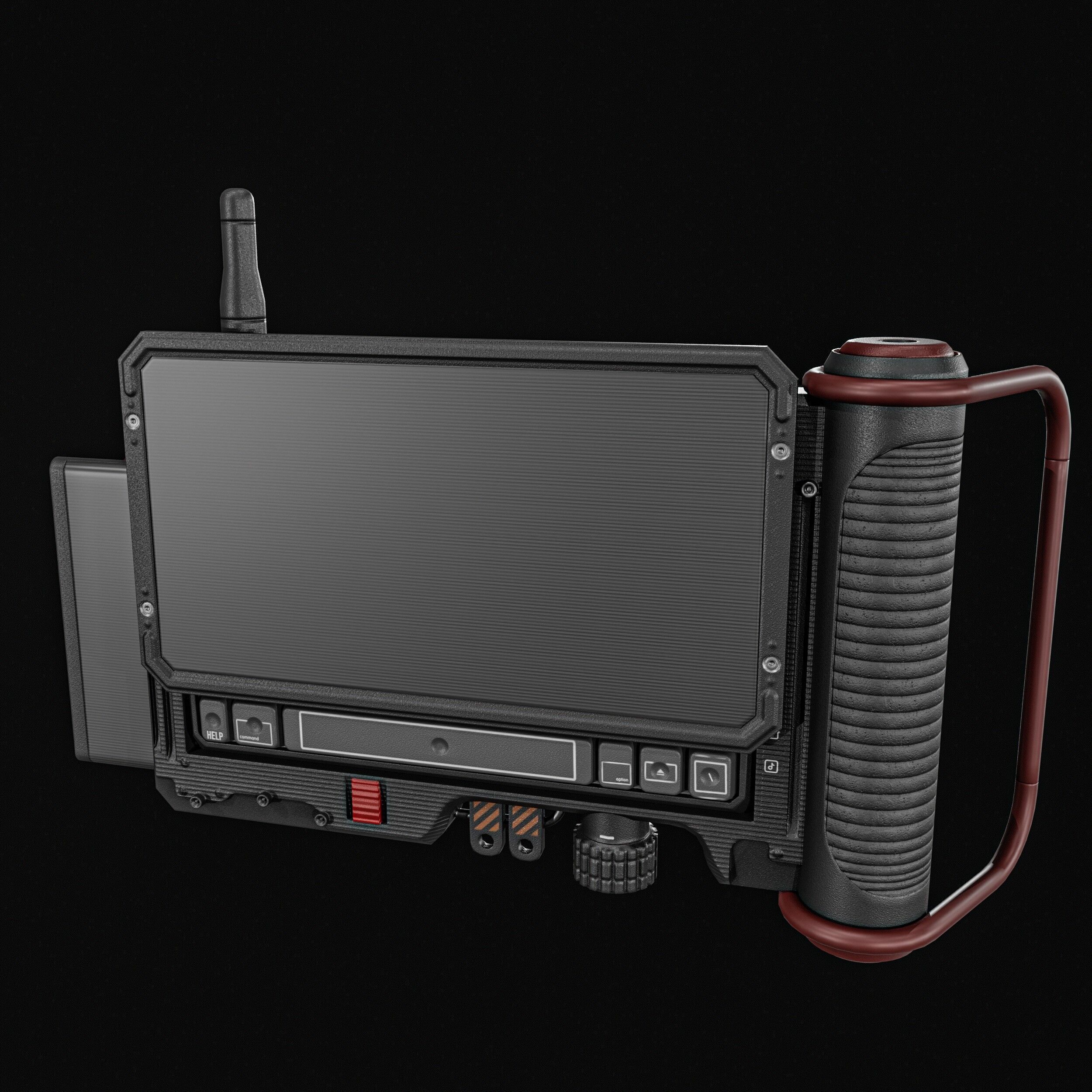 Sci fi Device Gps Scanner Low-poly 3D model_3