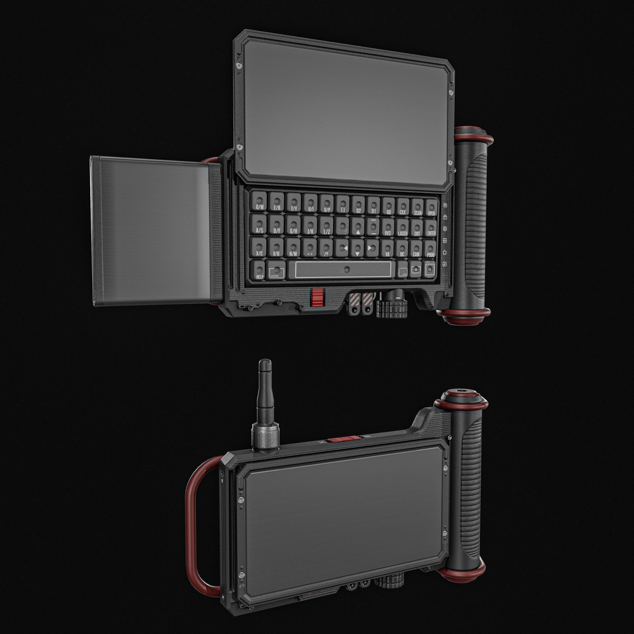 Sci fi Device Gps Scanner Low-poly 3D model_4