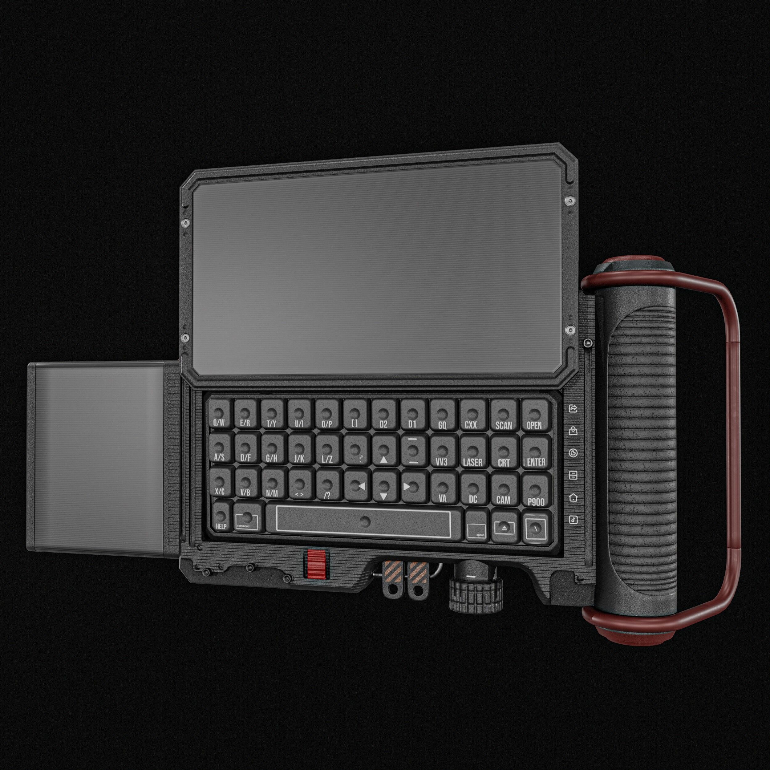 Sci fi Device Gps Scanner Low-poly 3D model_6