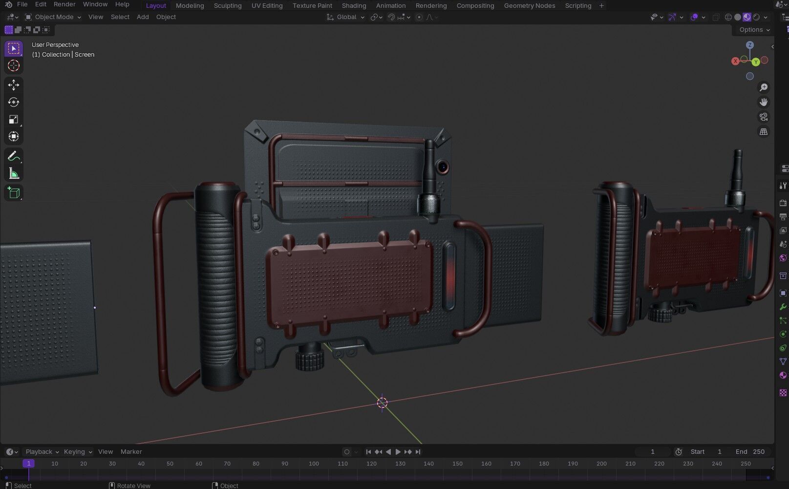 Sci fi Device Gps Scanner Low-poly 3D model_26