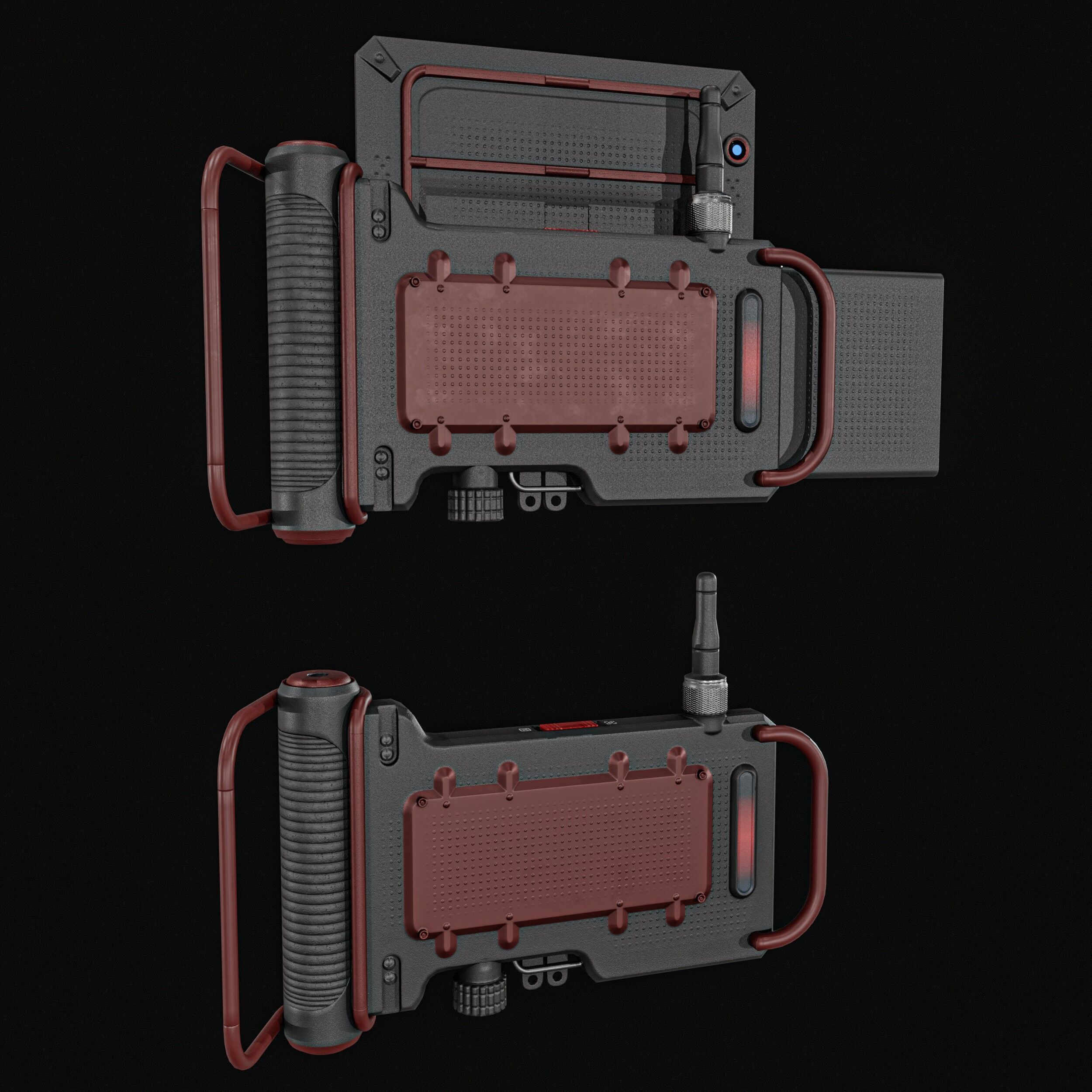Sci fi Device Gps Scanner Low-poly 3D model_21