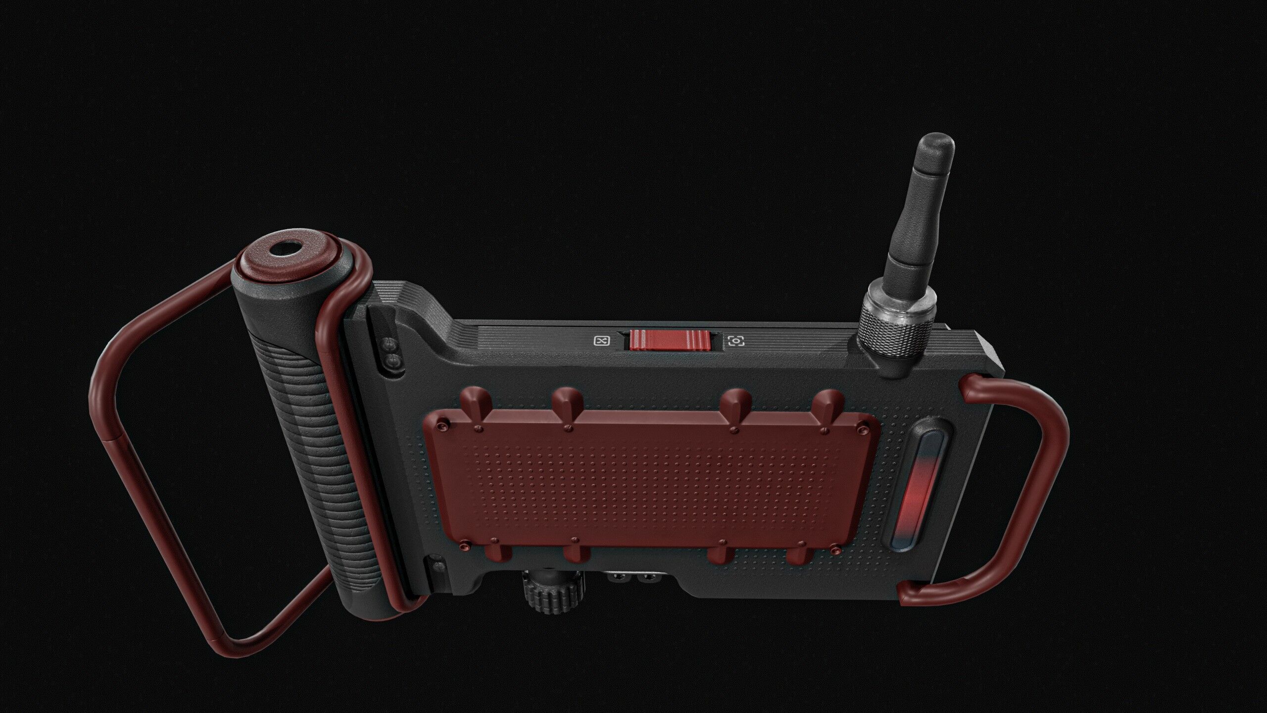 Sci fi Device Gps Scanner Low-poly 3D model_13