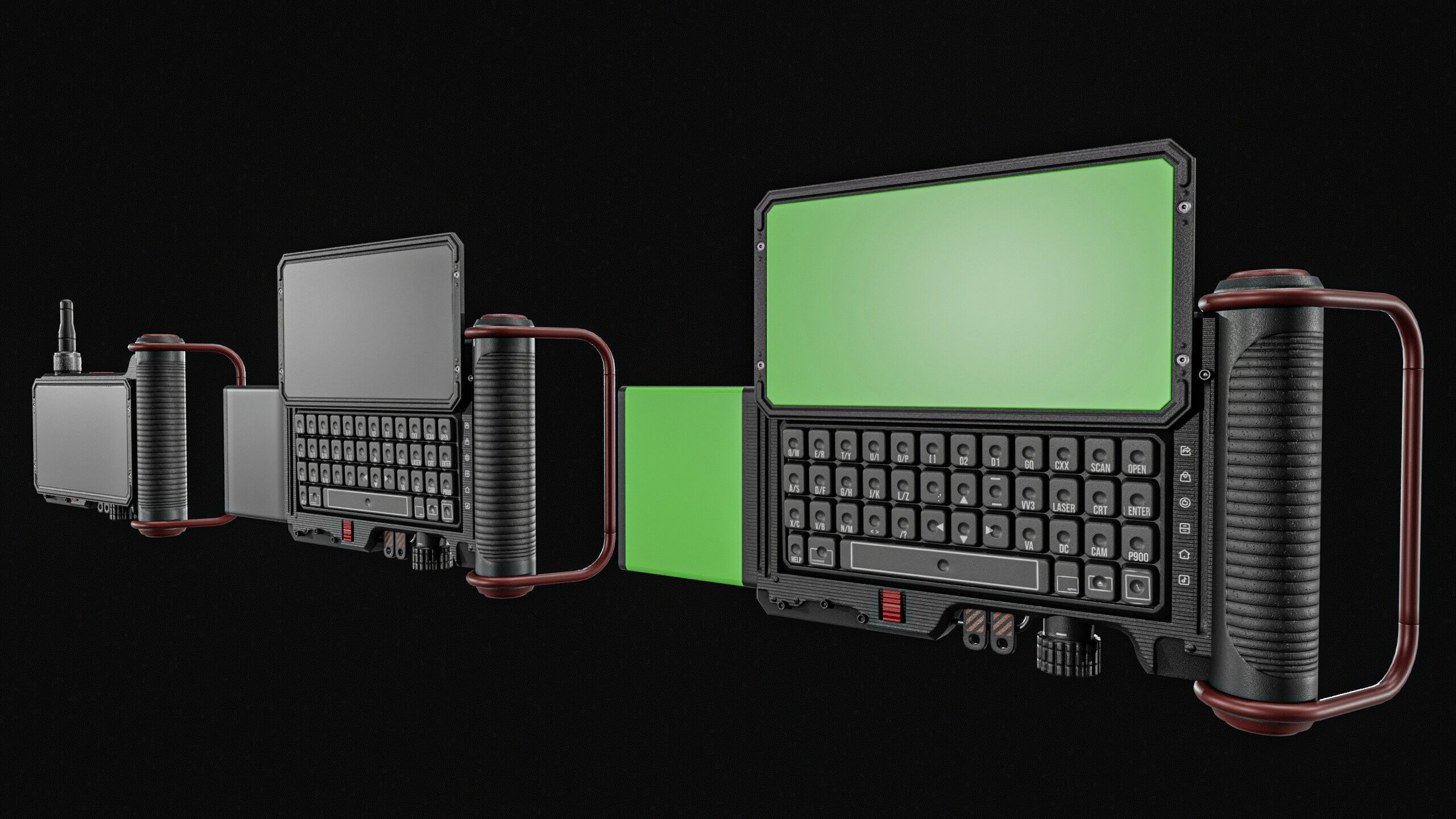 Sci fi Device Gps Scanner Low-poly 3D model_8