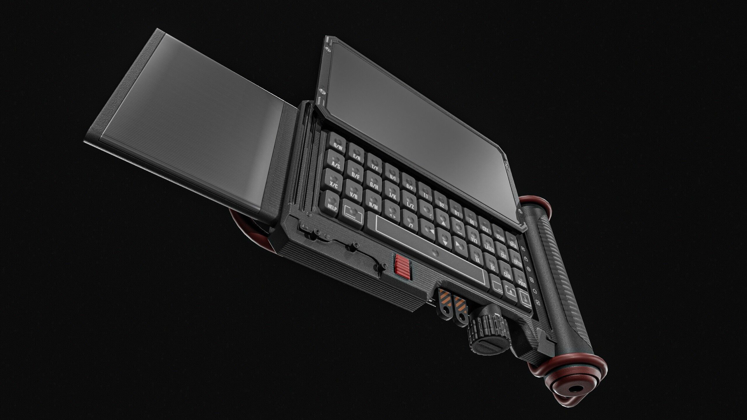 Sci fi Device Gps Scanner Low-poly 3D model_16