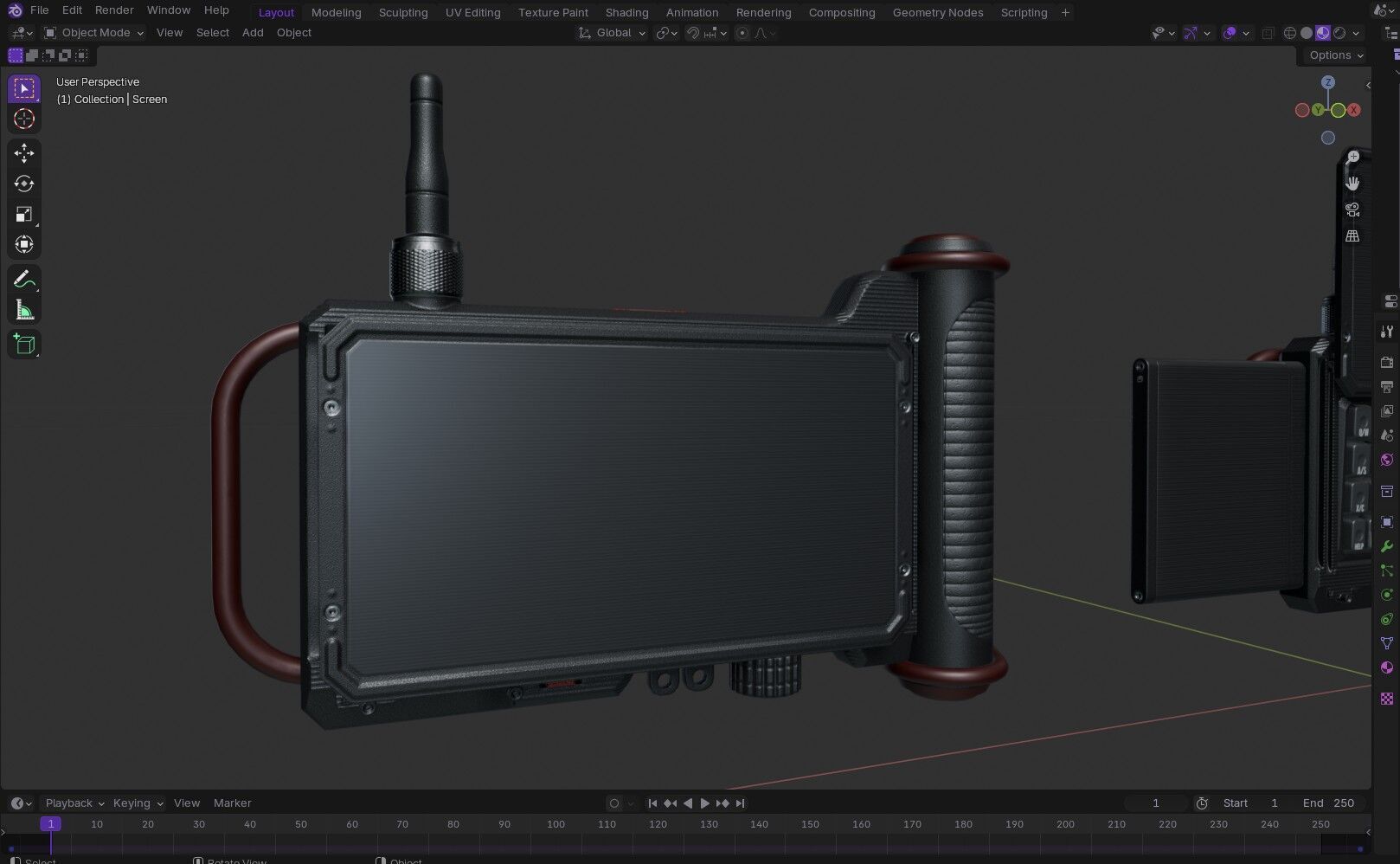 Sci fi Device Gps Scanner Low-poly 3D model_25