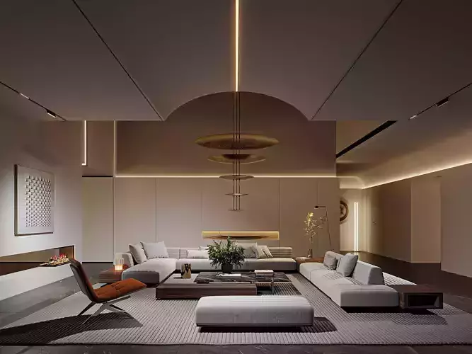 modern living room interior scenes 4