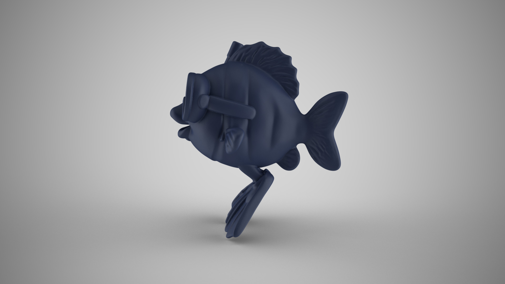 Snorkel Fish Ornament 3D print model_10