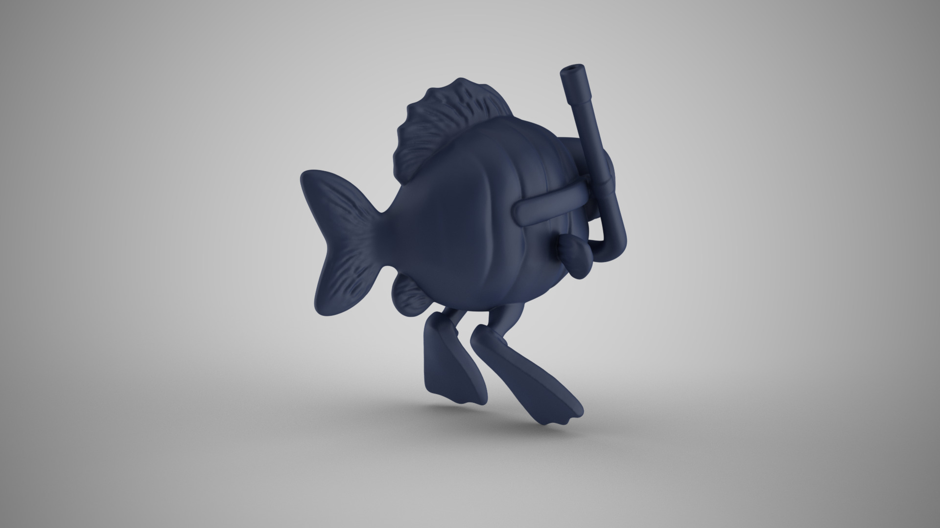 Snorkel Fish Ornament 3D print model_7