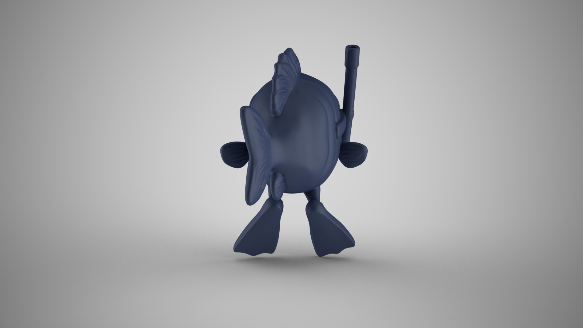 Snorkel Fish Ornament 3D print model_8