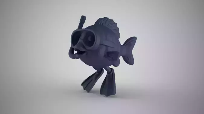 Snorkel Fish Ornament