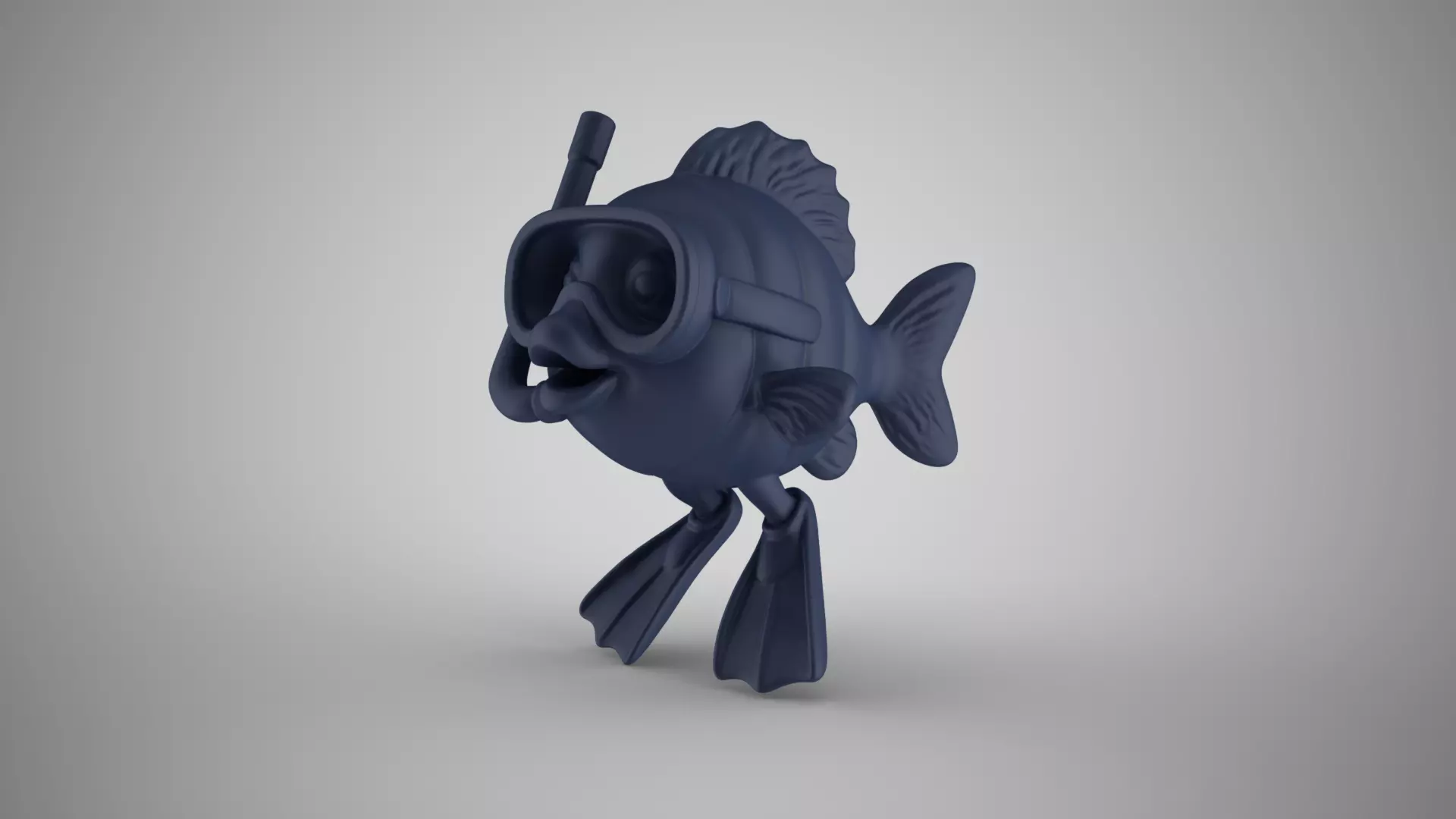 Snorkel Fish Ornament 3D print model_0