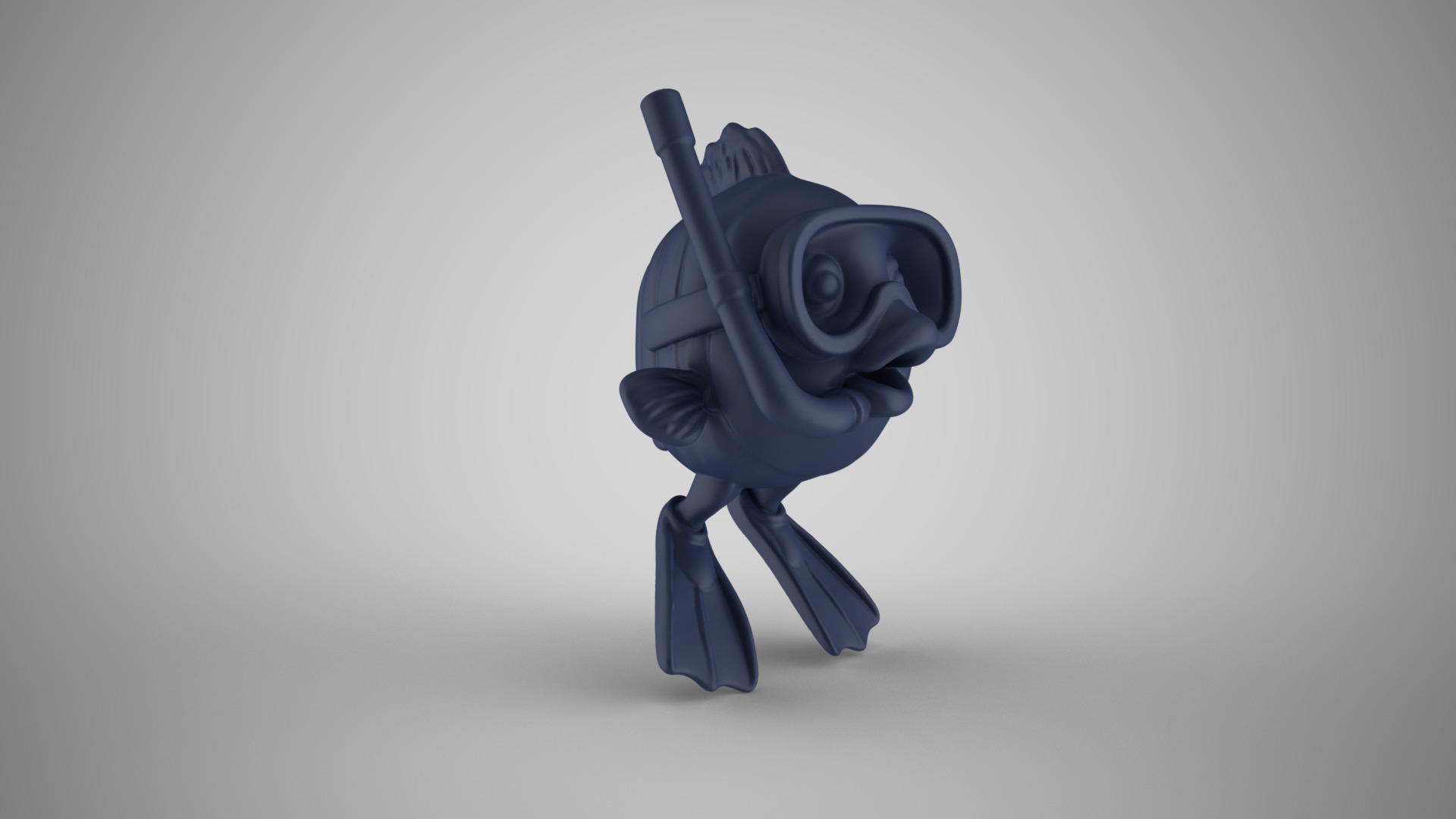 Snorkel Fish Ornament 3D print model_5
