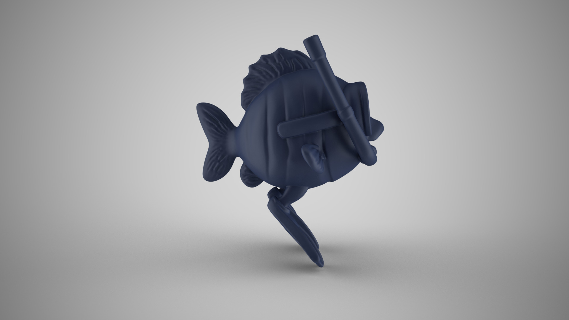 Snorkel Fish Ornament 3D print model_6