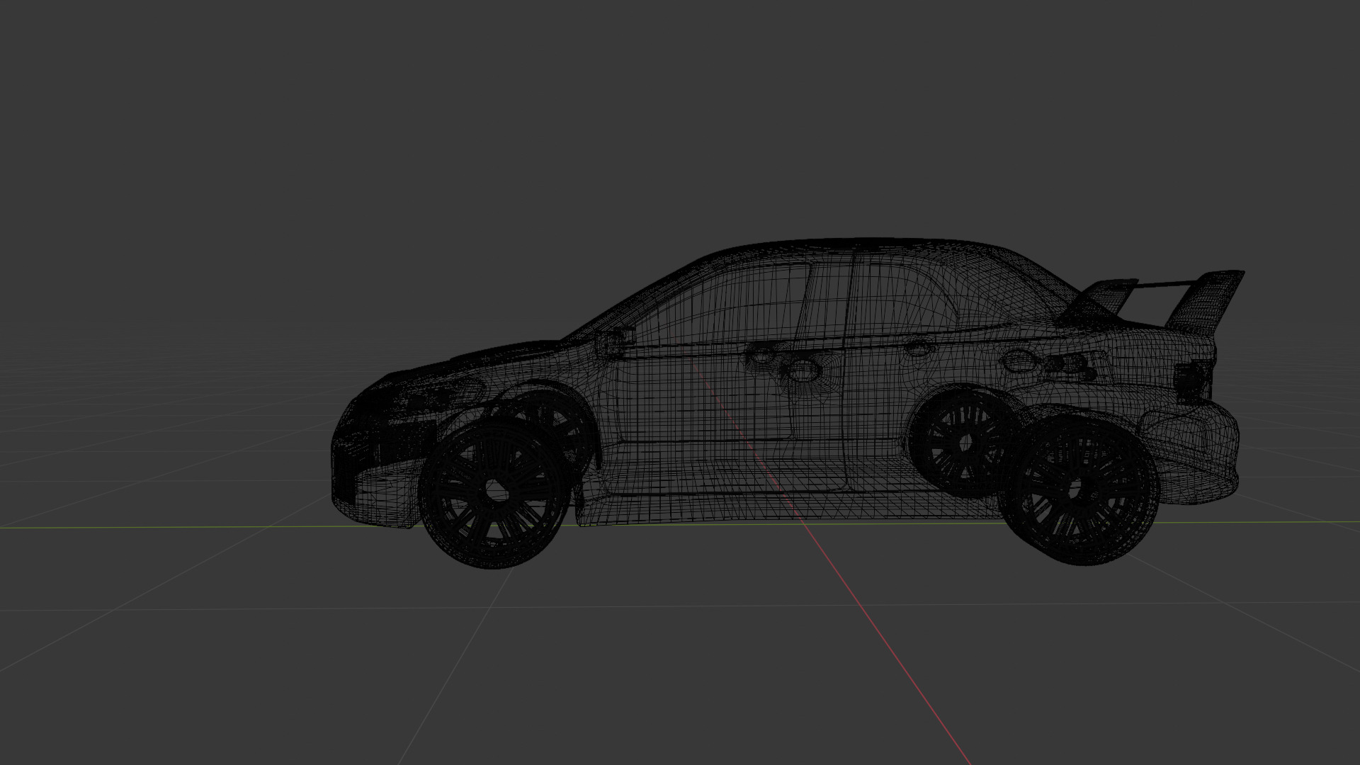 Lancer Evolution Car model 3D model_2