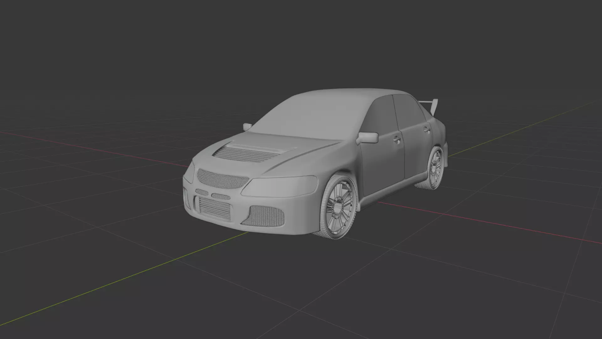 Lancer Evolution Car model 3D model_0