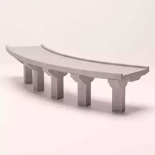 Realistic 3D model of a concrete bridge 