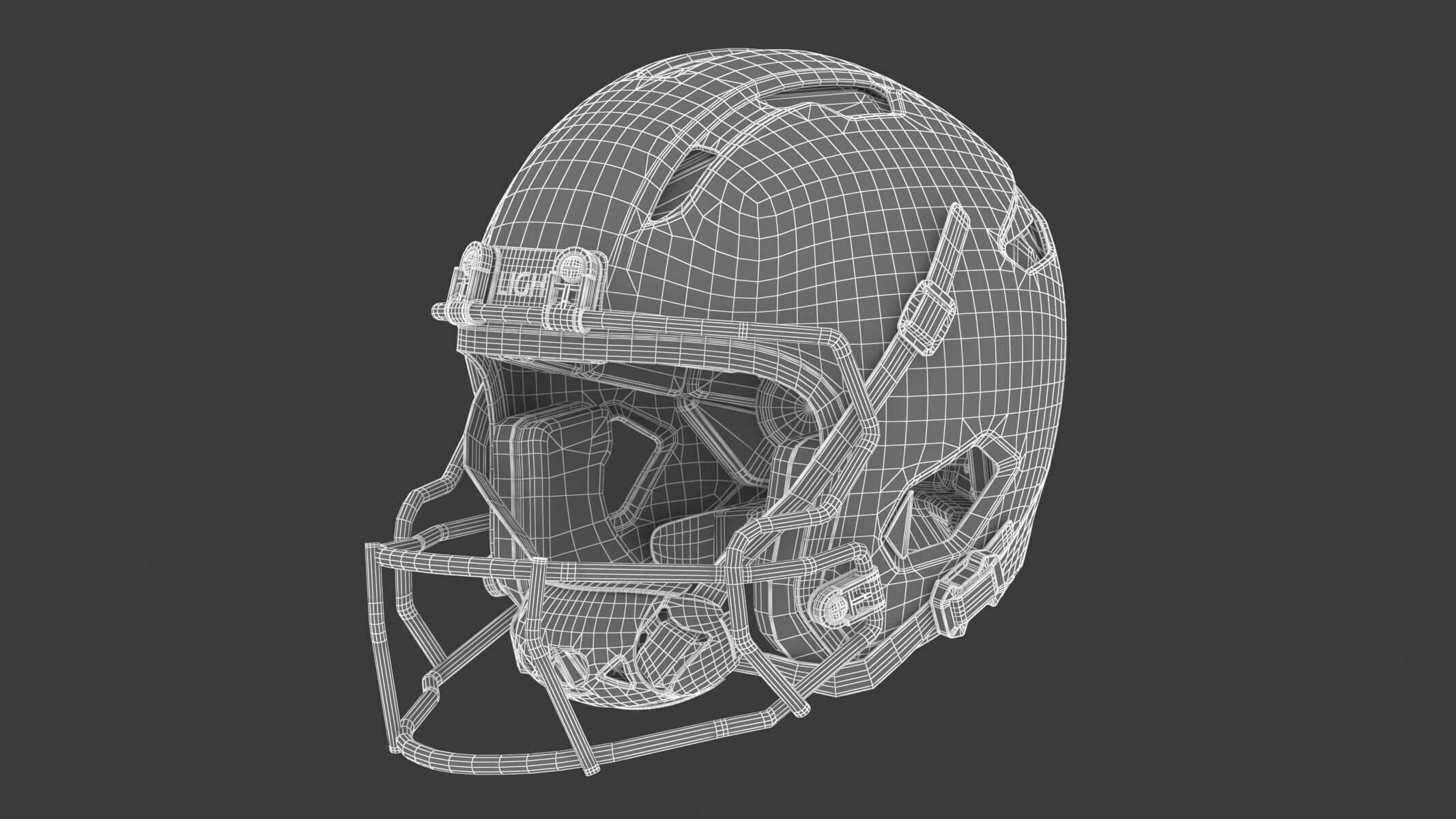 Light Gladiator Football Helmet with Facemask 3D model | CGTrader