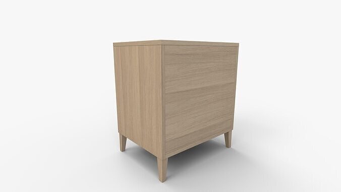 Textured Trellis Nightstand 3D model 5