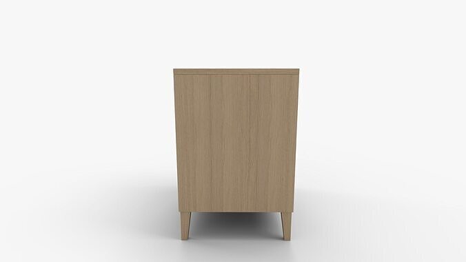 Textured Trellis Nightstand 3D model 2