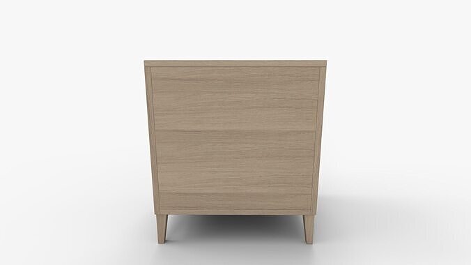 Textured Trellis Nightstand 3D model 4
