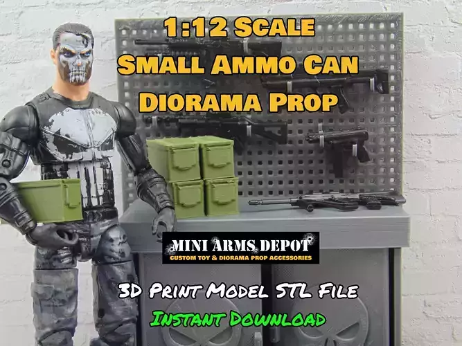 Custom 112 Military Ammo Box Can for 6 inch GI JOE Classified 3D print model