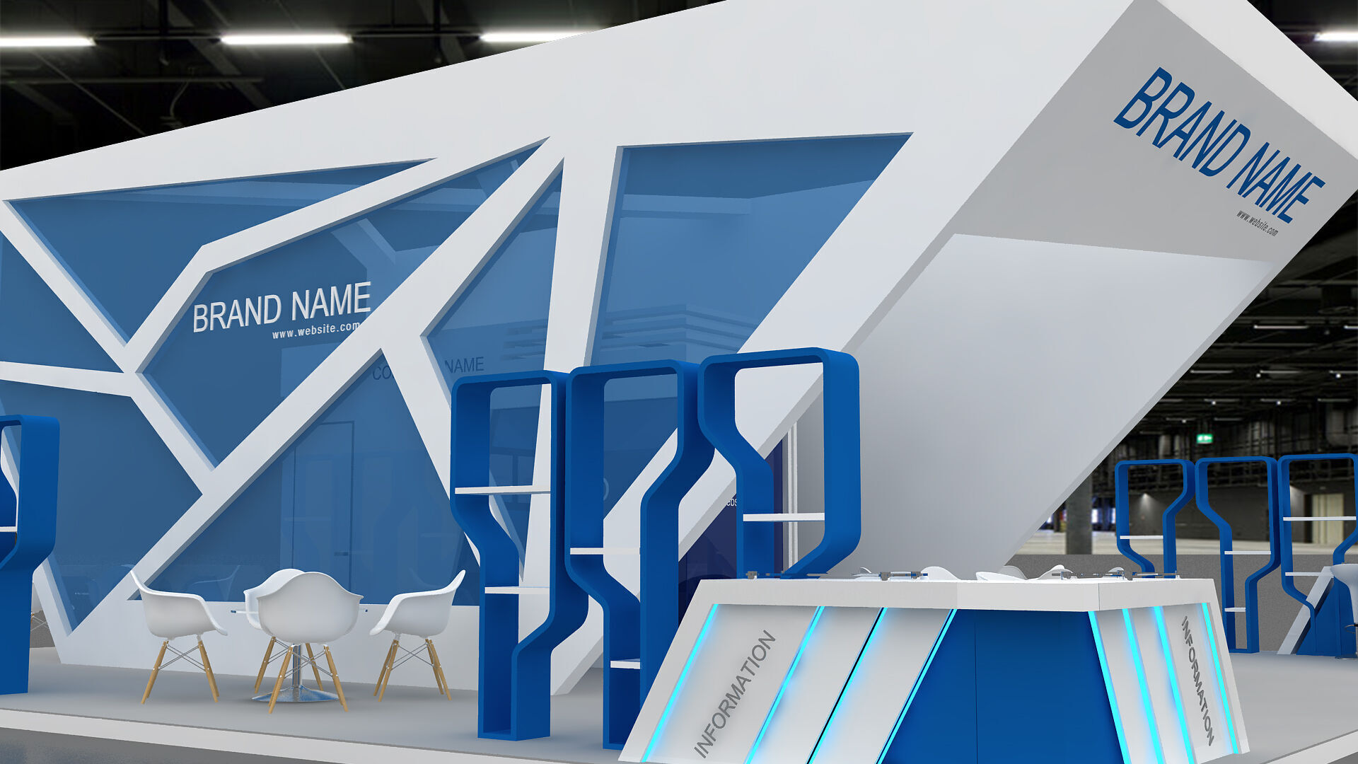 Exhibition Booth Stand stall 3D model 3D model_3