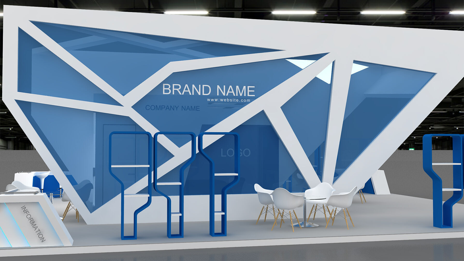 Exhibition Booth Stand stall 3D model 3D model_4