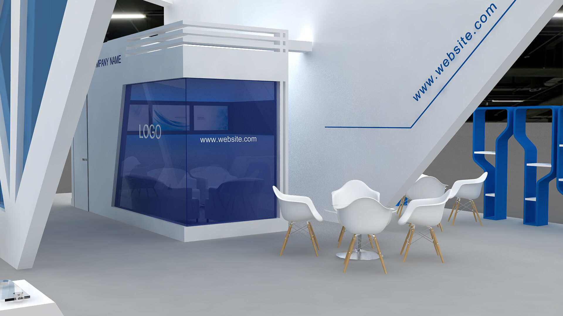 Exhibition Booth Stand stall 3D model 3D model_8