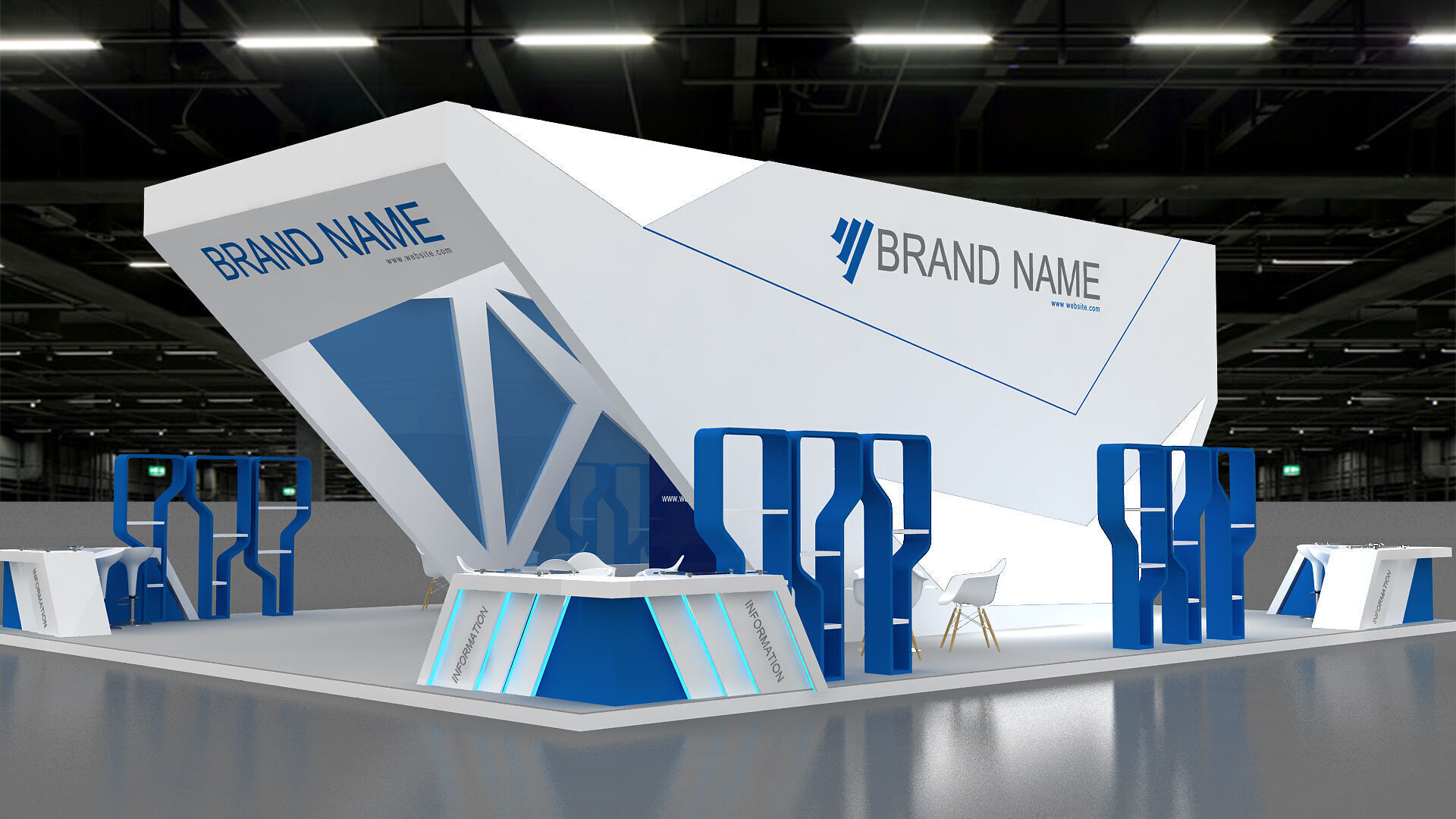 Exhibition Booth Stand stall 3D model 3D model_1